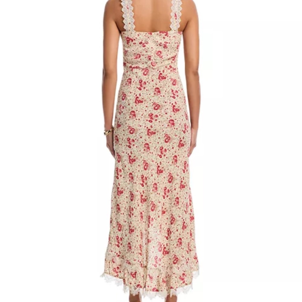 Cinq a Sept Stevie Ruched Lace Trim Cocktail Dress - Picture 8 of 12